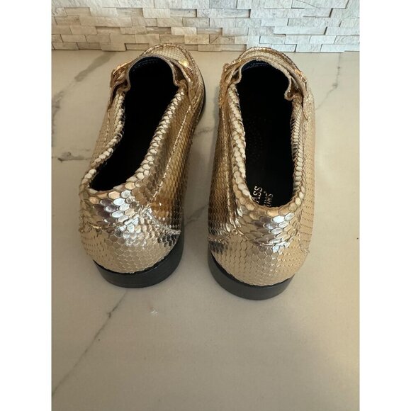 G.H. Bass Weejuns Lilianna Keeper Bit Gold Loafers Snake Womens Size 7.5 NEW - Picture 5 of 7